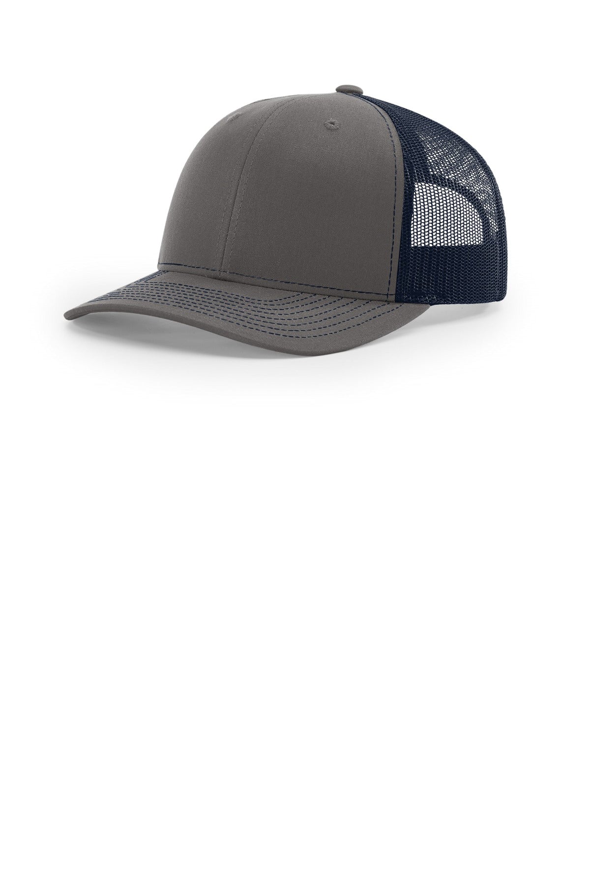 Custom logo Richardson Trucker Cap 112 in Charcoal/ Navy