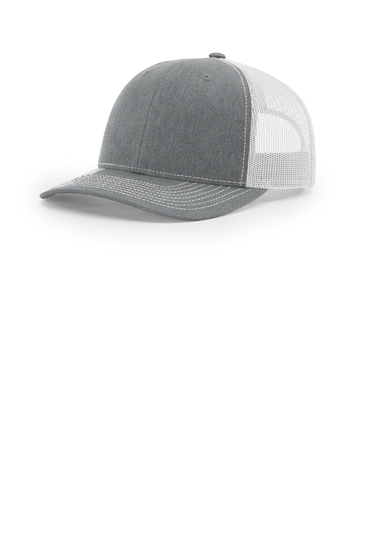 Custom logo Richardson Trucker Cap 112 in Heather Grey/ Light Grey
