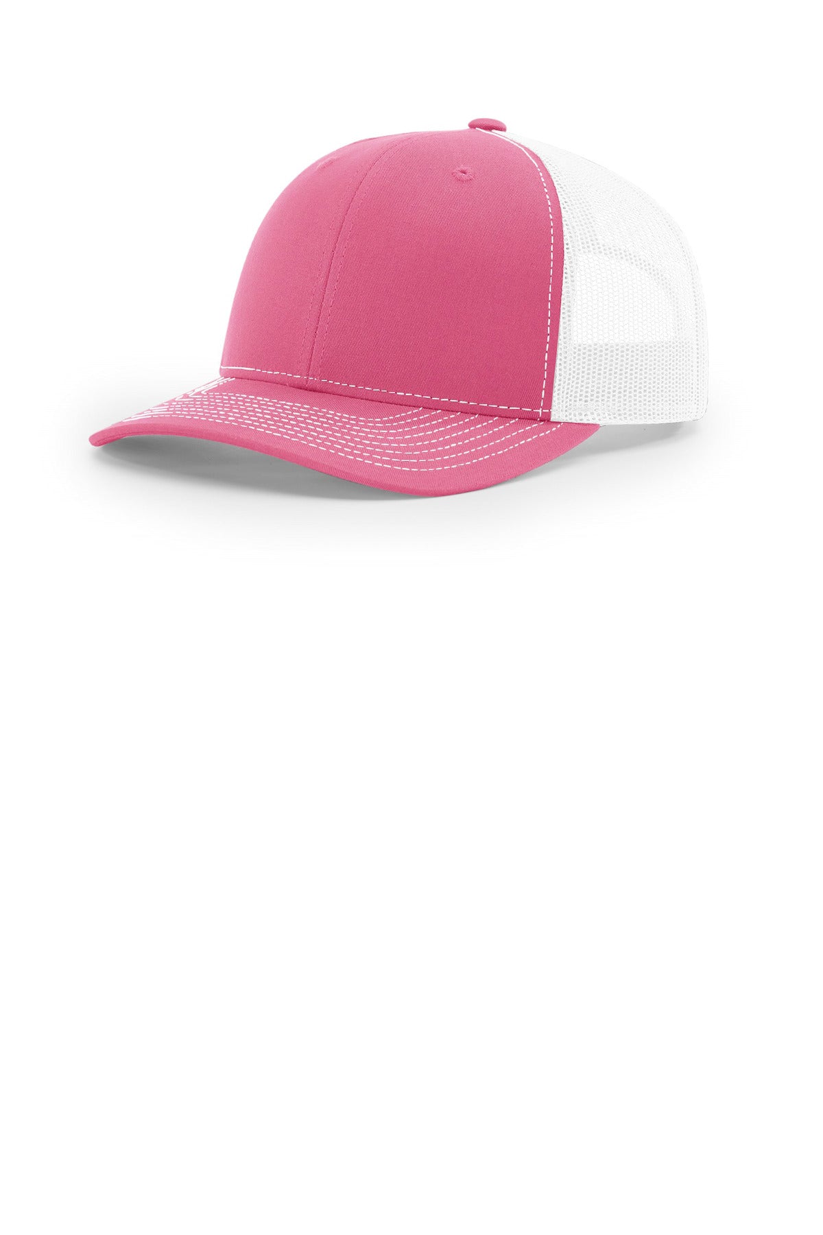 Custom logo Richardson Trucker Cap 112 in Hot Pink/ White