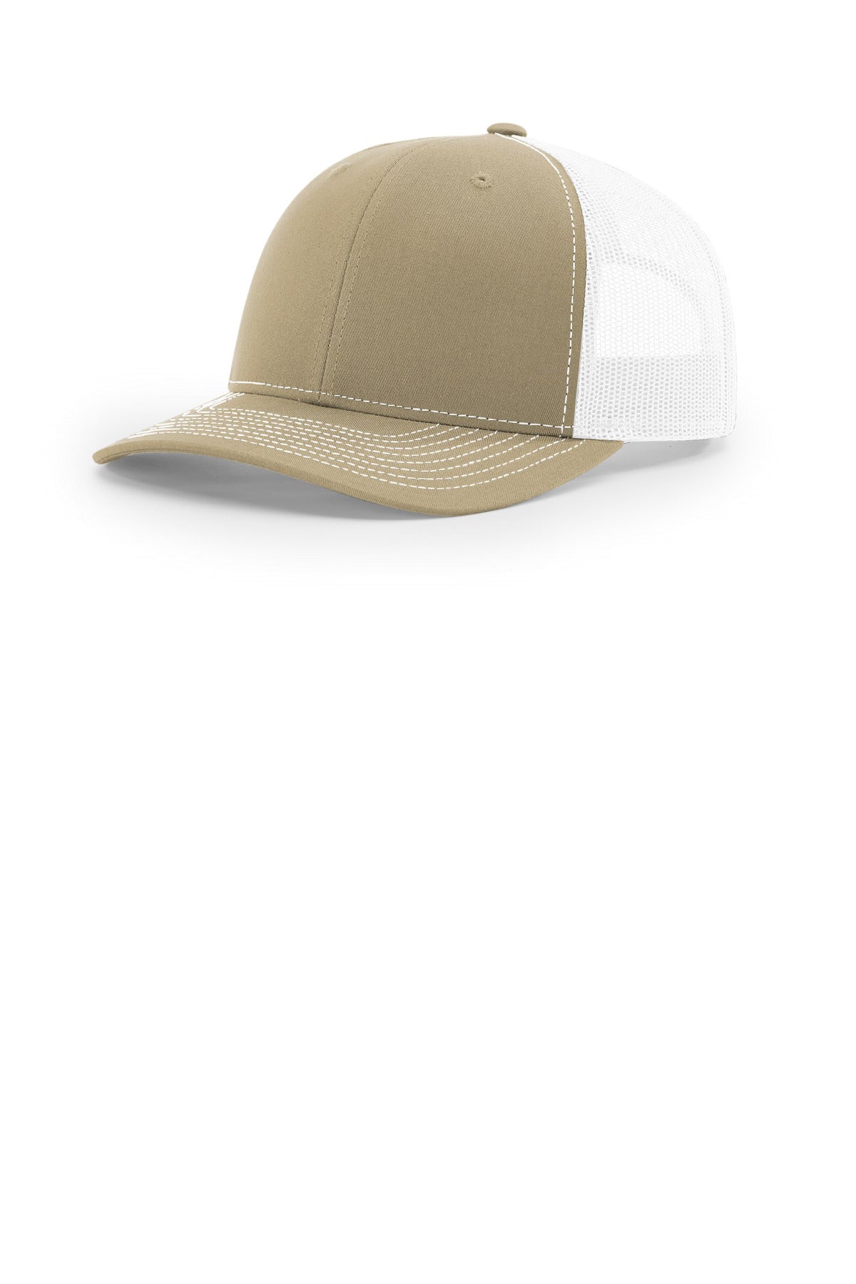 Custom logo Richardson Trucker Cap 112 in Khaki/ White