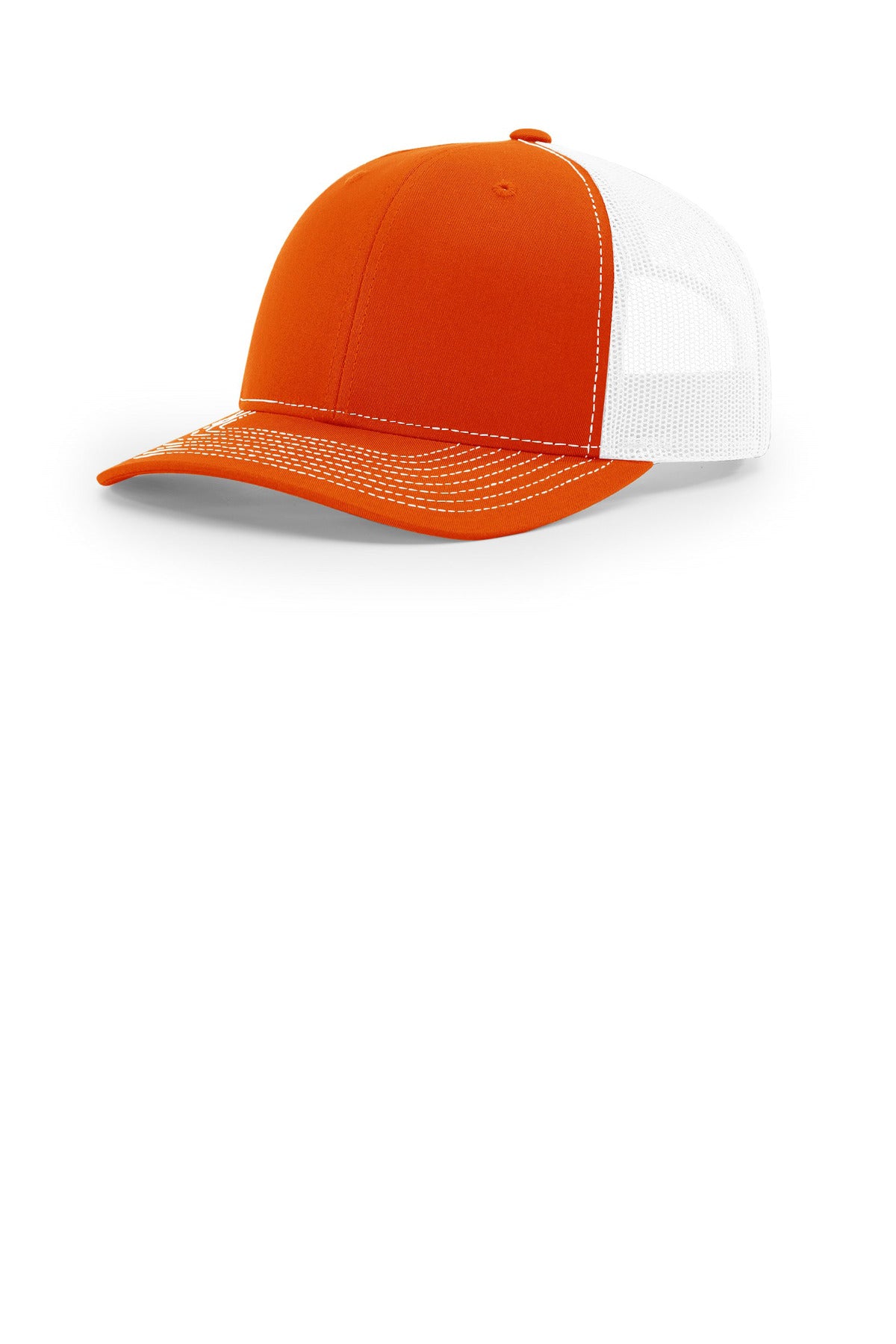 Custom logo Richardson Trucker Cap 112 in Orange/ White