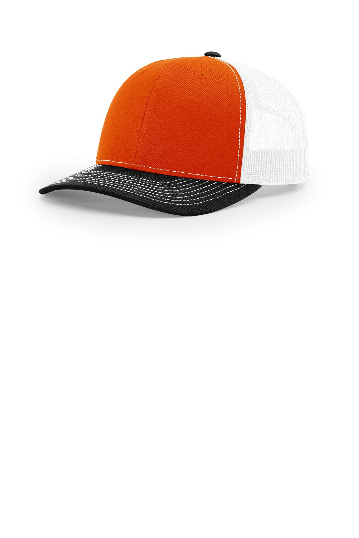 Custom logo Richardson Trucker Cap 112 in Orange/ White/ Black