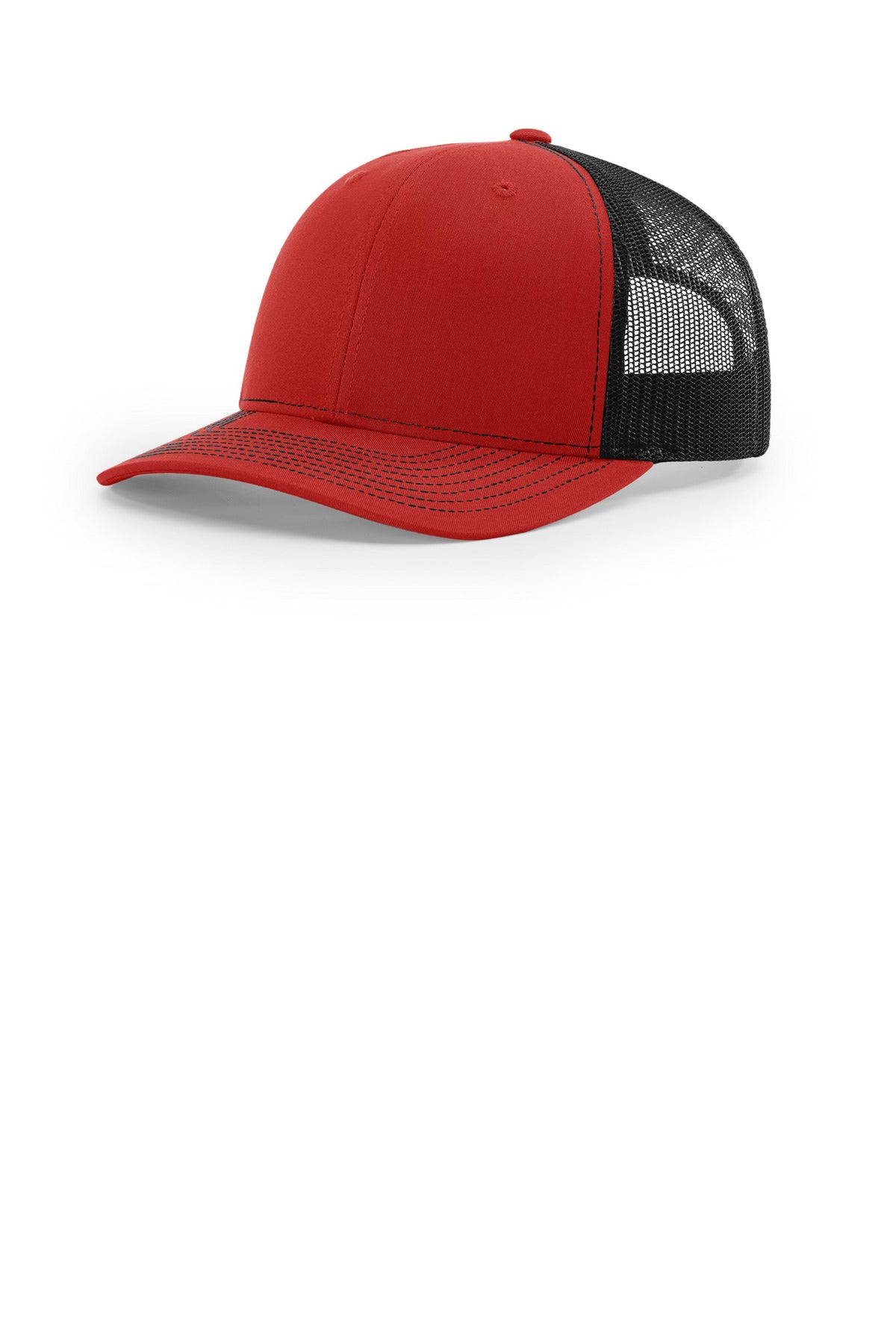 Custom logo Richardson Trucker Cap 112 in Red/ Black