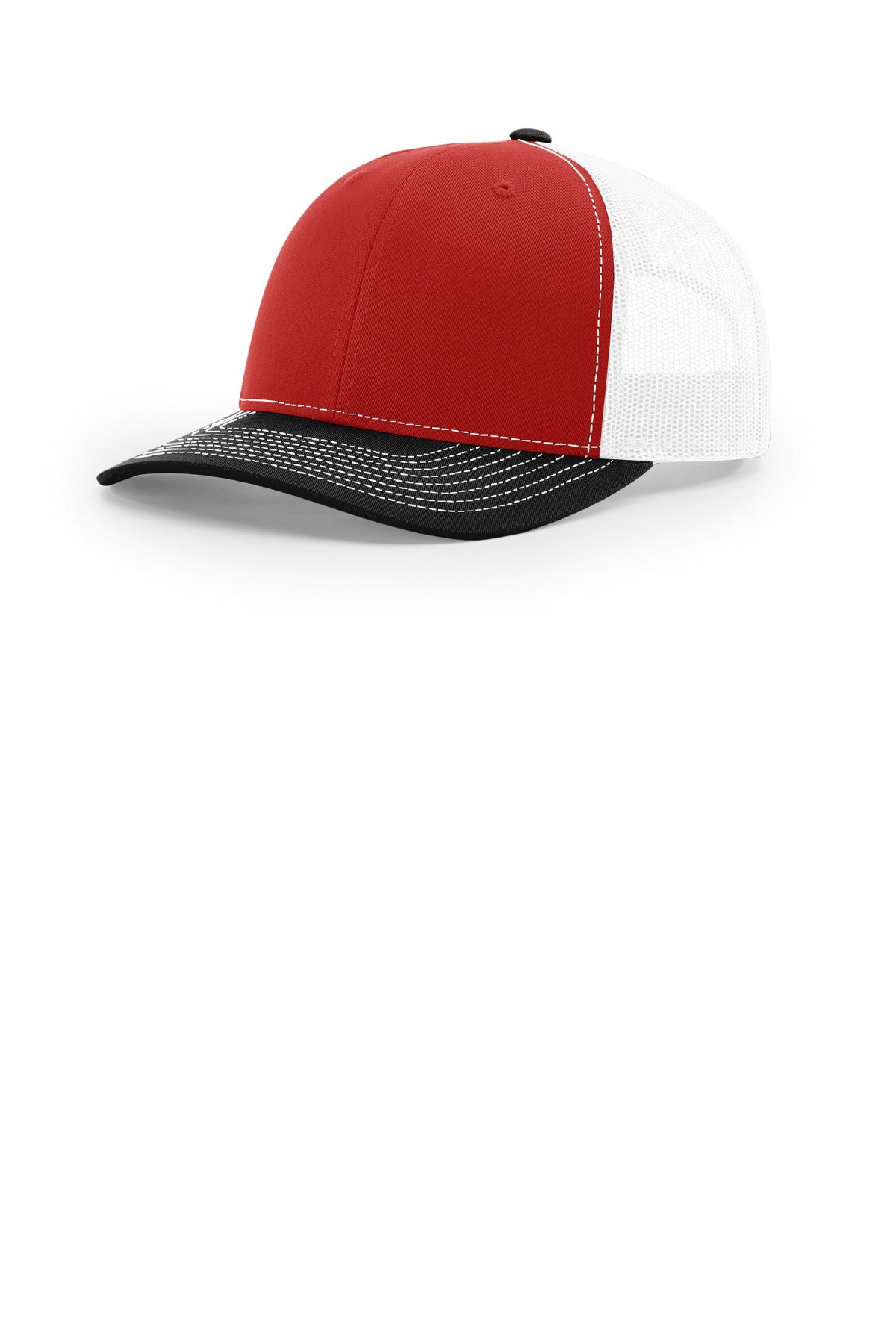 Custom logo Richardson Trucker Cap 112 in Red/ White/ Black