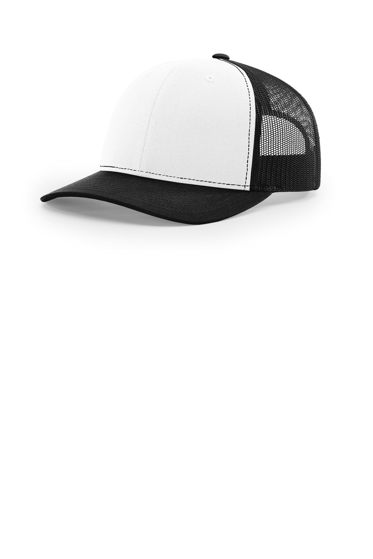 Custom logo Richardson Trucker Cap 112 in White/ Black/ Black