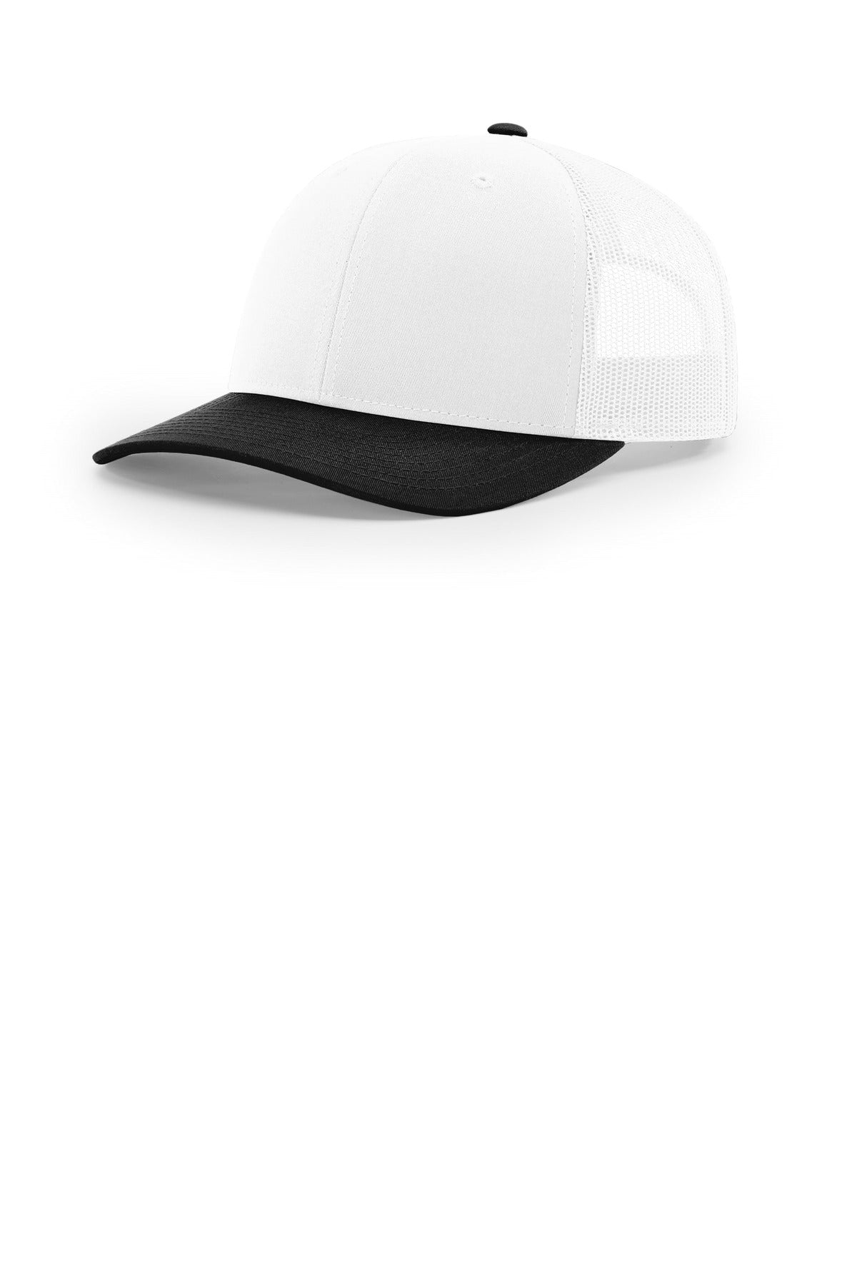 Custom logo Richardson Trucker Cap 112 in White/ White/ Black