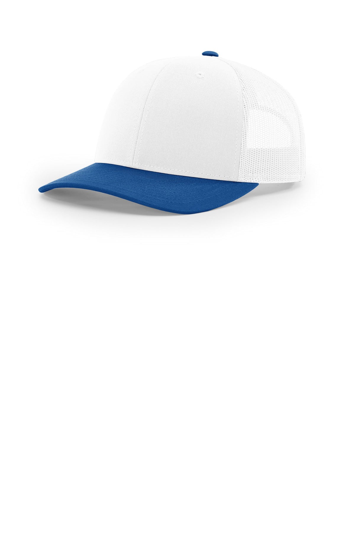 Custom logo Richardson Trucker Cap 112 in White/ White/ Royal