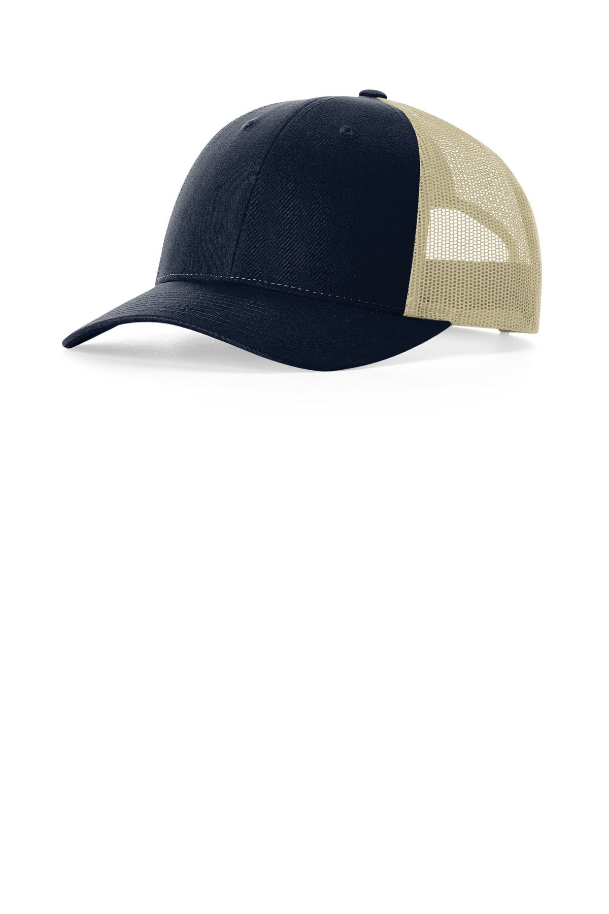 Custom logo Richardson Low Pro Trucker 115 in Navy/ Khaki