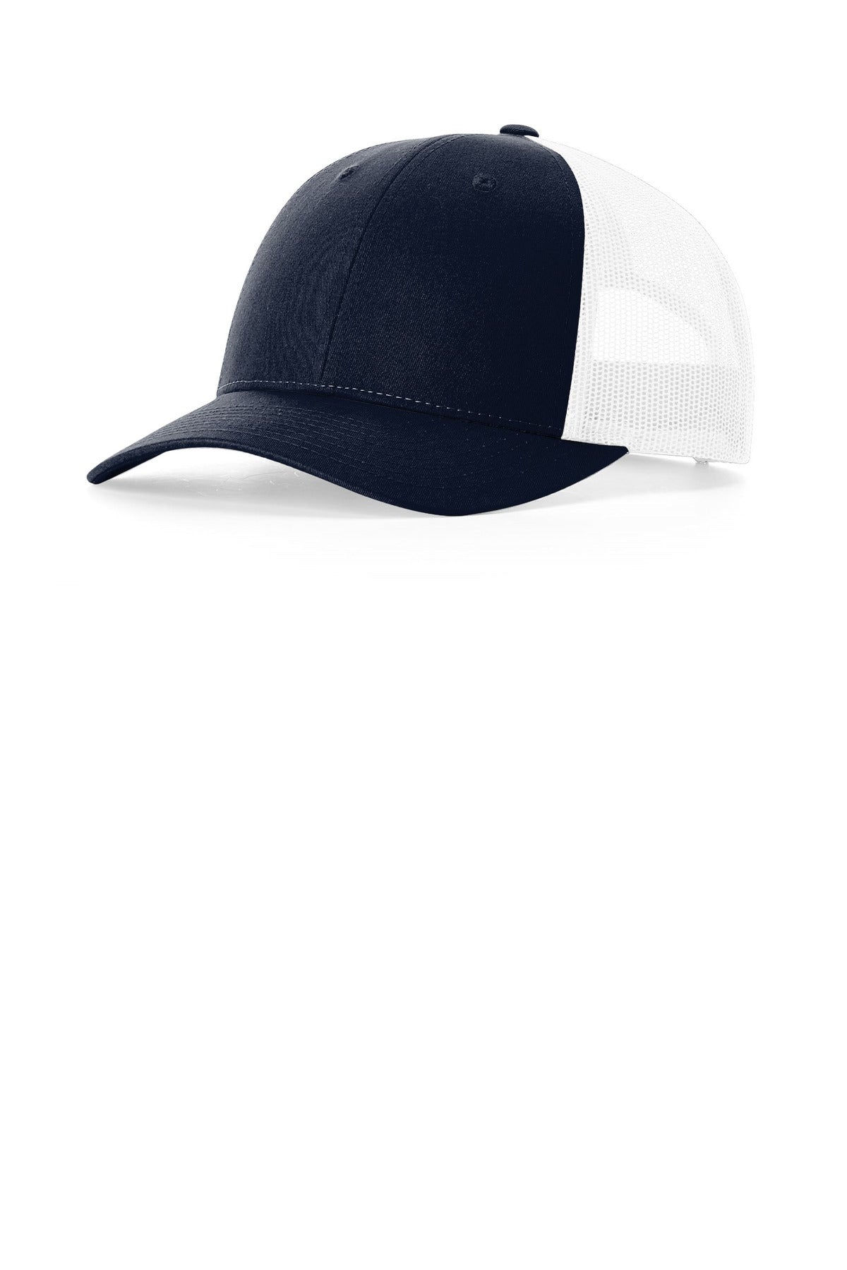Custom logo Richardson Low Pro Trucker 115 in Navy/ White