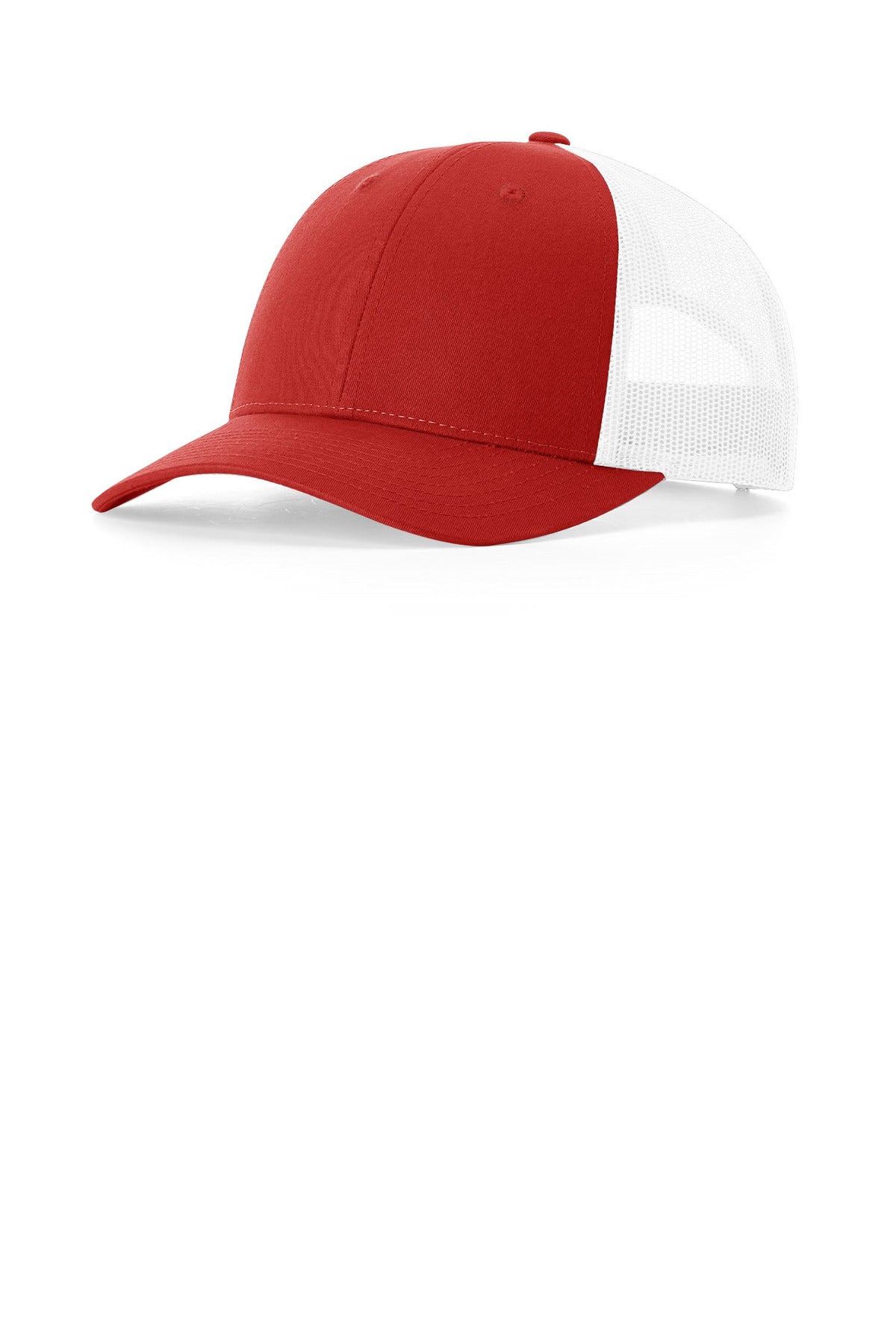 Custom logo Richardson Low Pro Trucker 115 in Red/ White