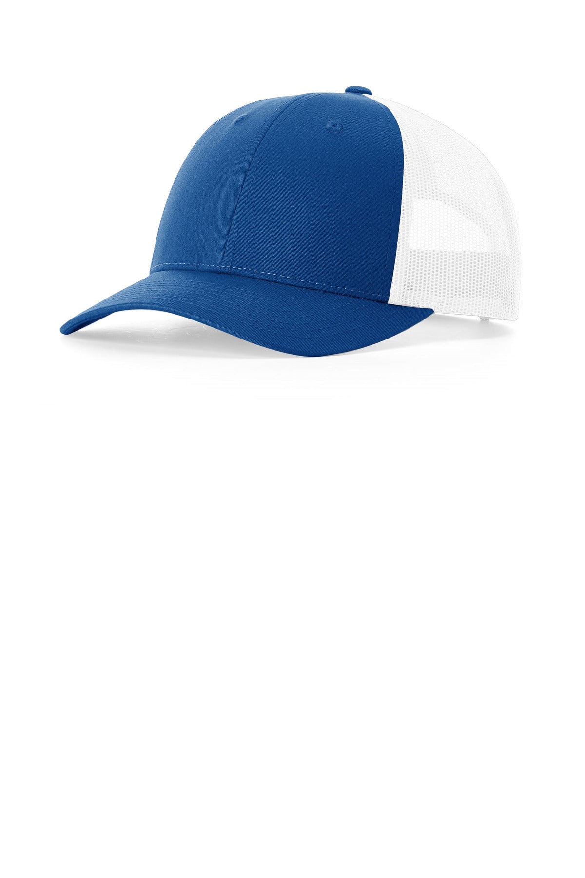 Custom logo Richardson Low Pro Trucker 115 in Royal/ White