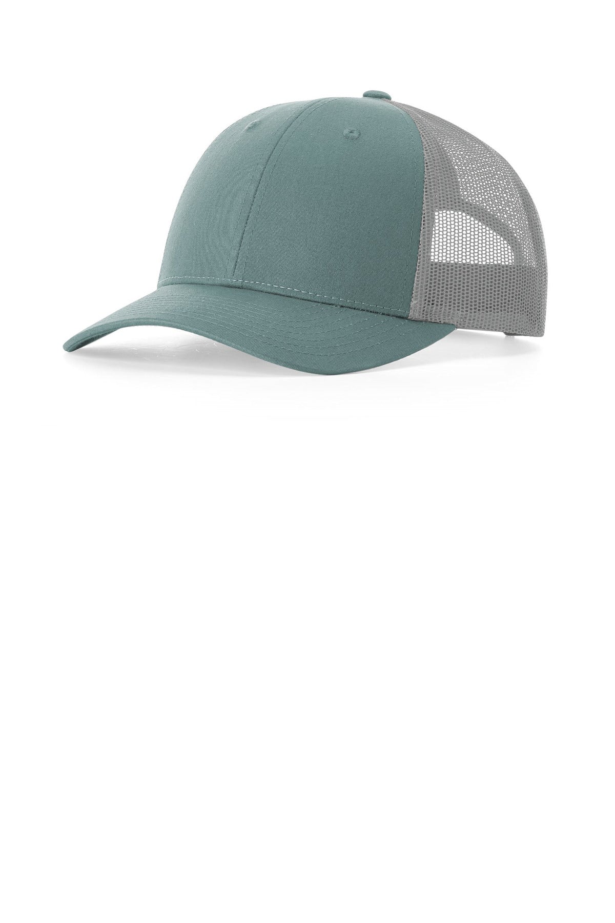 Custom logo Richardson Low Pro Trucker 115 in Smoke Blue/ Aluminum