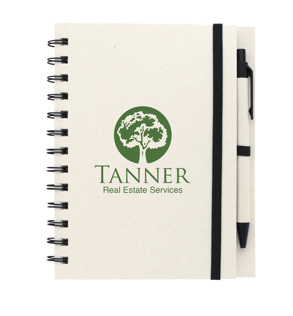 Custom logo BoC Recycled Paper Spiral Notebook with Pen