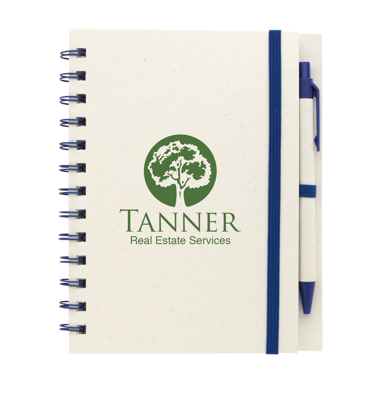 Custom logo BoC Recycled Paper Spiral Notebook with Pen