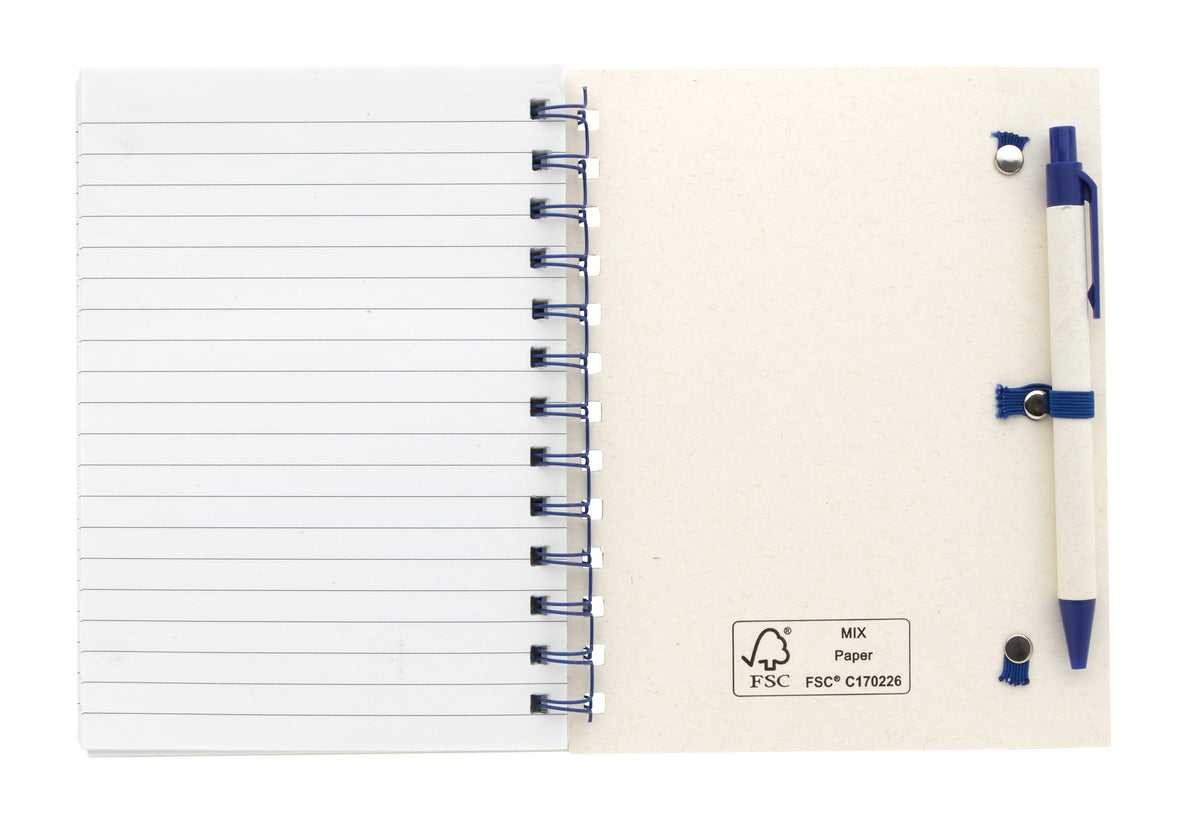 Custom logo BoC Recycled Paper Spiral Notebook with Pen