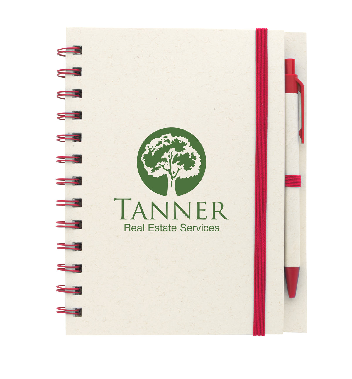 Custom logo BoC Recycled Paper Spiral Notebook with Pen