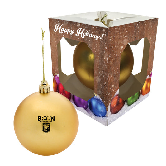 Custom logo Round Ornament With Custom Window Box