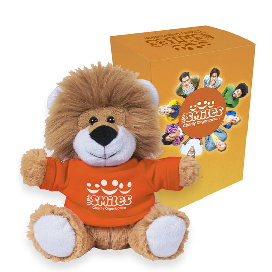 Custom logo 6" Lovable Lion With Custom Box