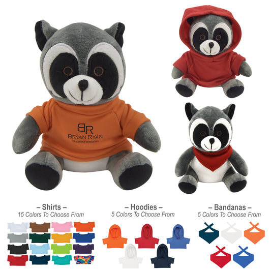 Custom logo 6" Rocco Raccoon