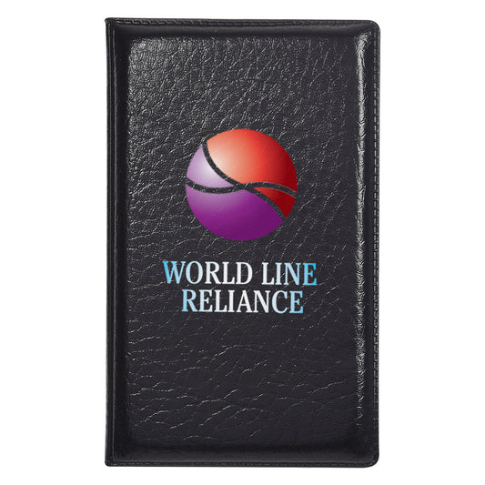 Custom logo Leather Look Padfolio With Sticky Notes & Flags