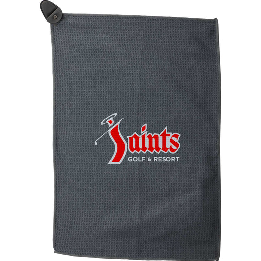Custom logo 300g Magnetic Waffle Golf Towel