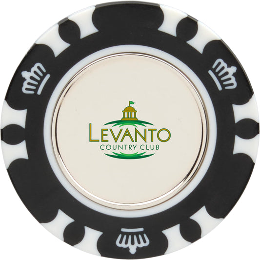 Custom logo Recycled Poker Chip w/ Metal Ballmarker