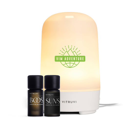 Custom logo Vitruvi Glow Diffuser and Essential Oil Bundle Set
