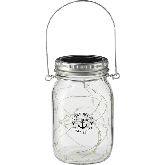 Custom logo Solar Power Mason Jar Light