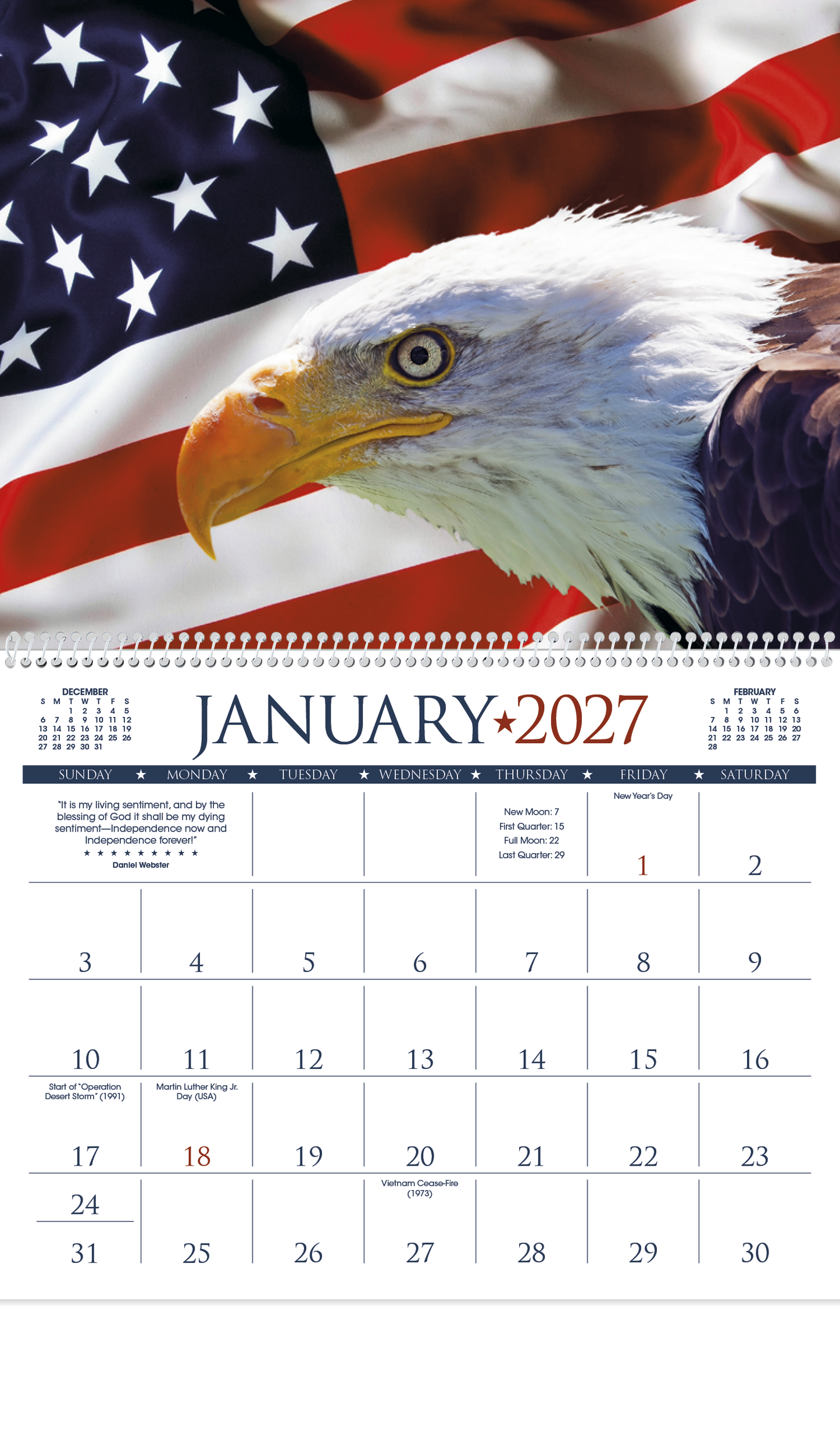 I Love America Calendar