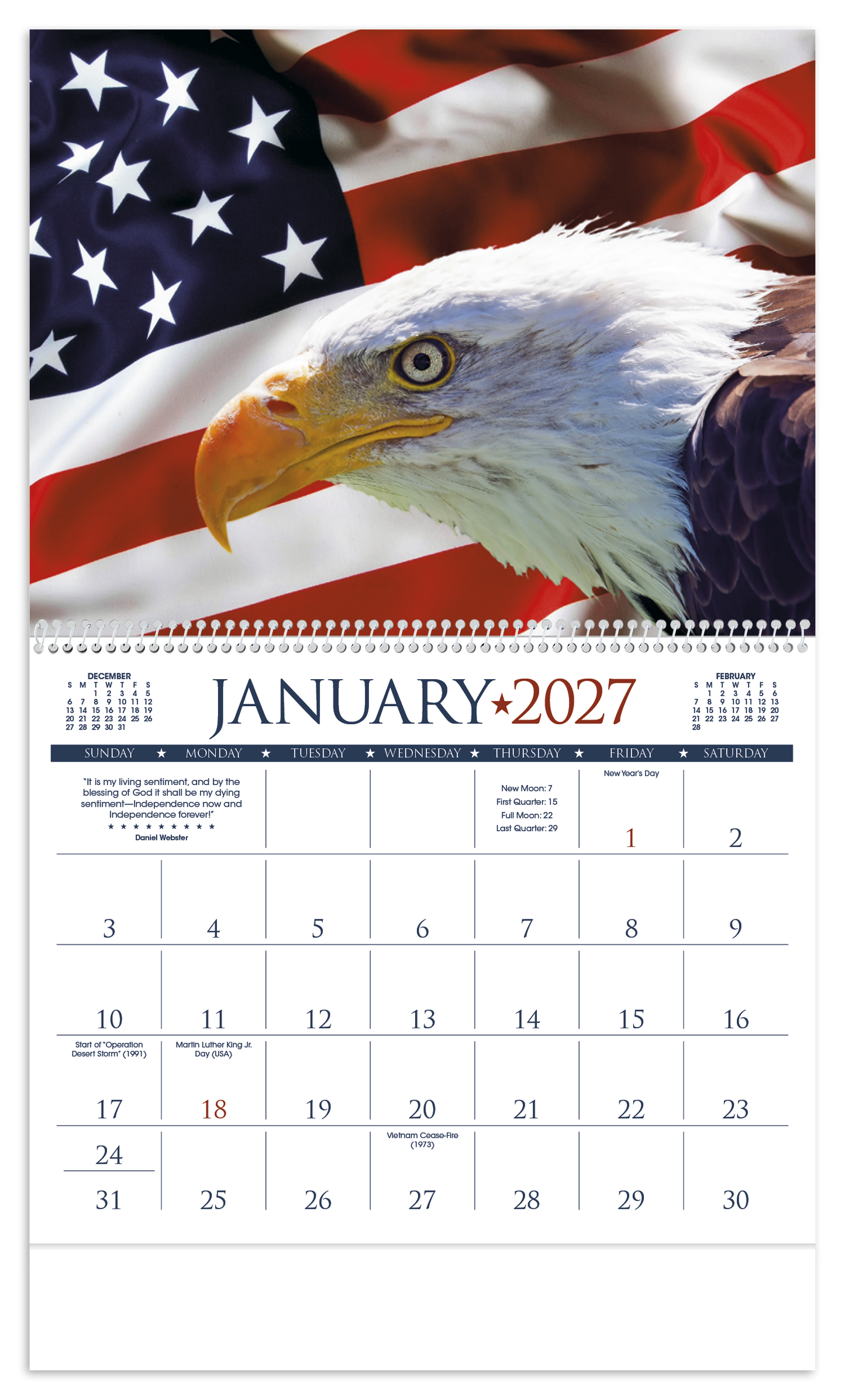 I Love America Calendar