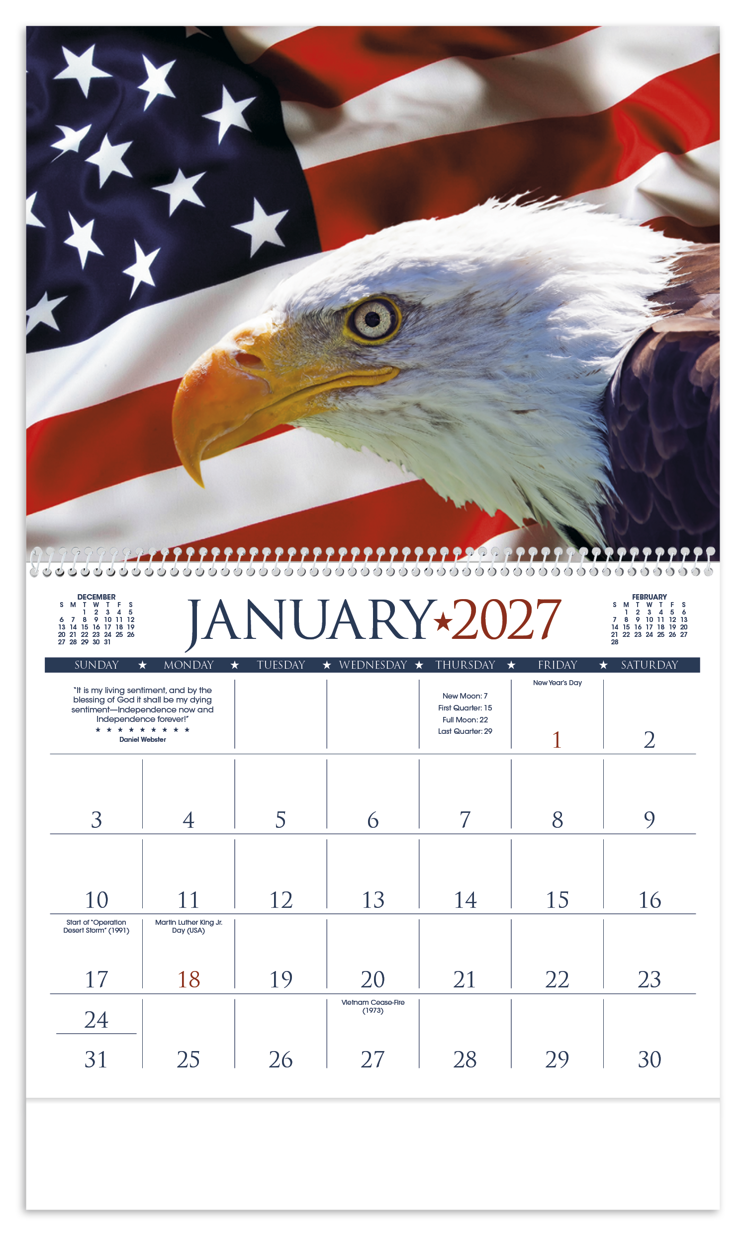 I Love America Calendar