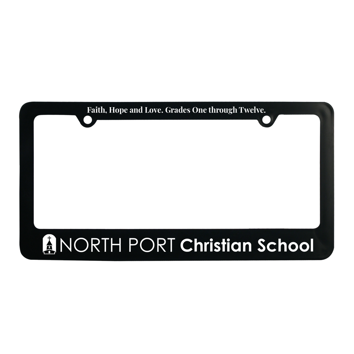 Custom logo Classic License Plate Frame with 2 Holes