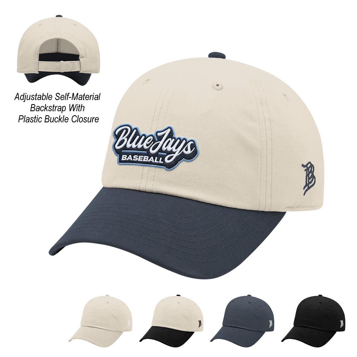 Branded Bills 525-01X Bare Curved Performance Cotton Canvas Dad Cap
