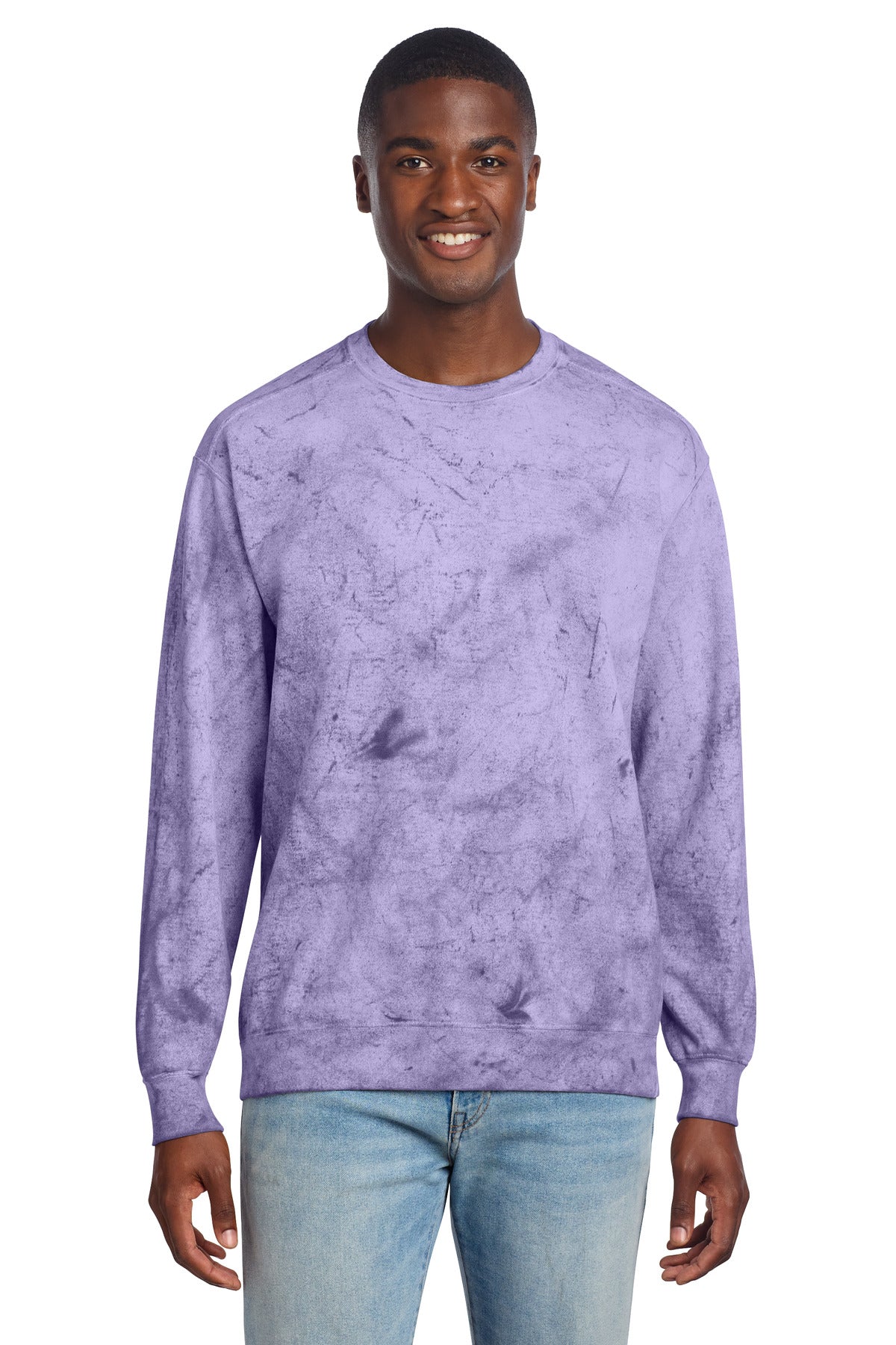 Custom logo Comfort Colors® Color Blast Crewneck Sweatshirt 1545 in Amethyst