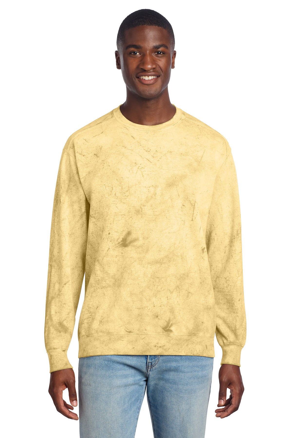 Custom logo Comfort Colors® Color Blast Crewneck Sweatshirt 1545 in Citrine