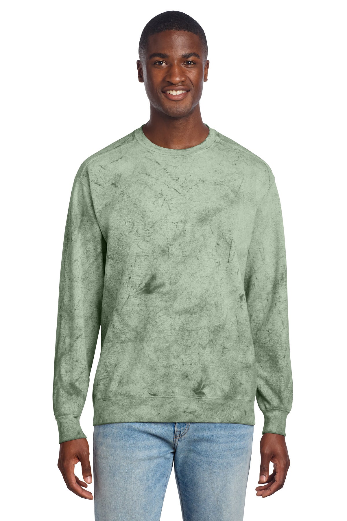 Custom logo Comfort Colors® Color Blast Crewneck Sweatshirt 1545 in Fern