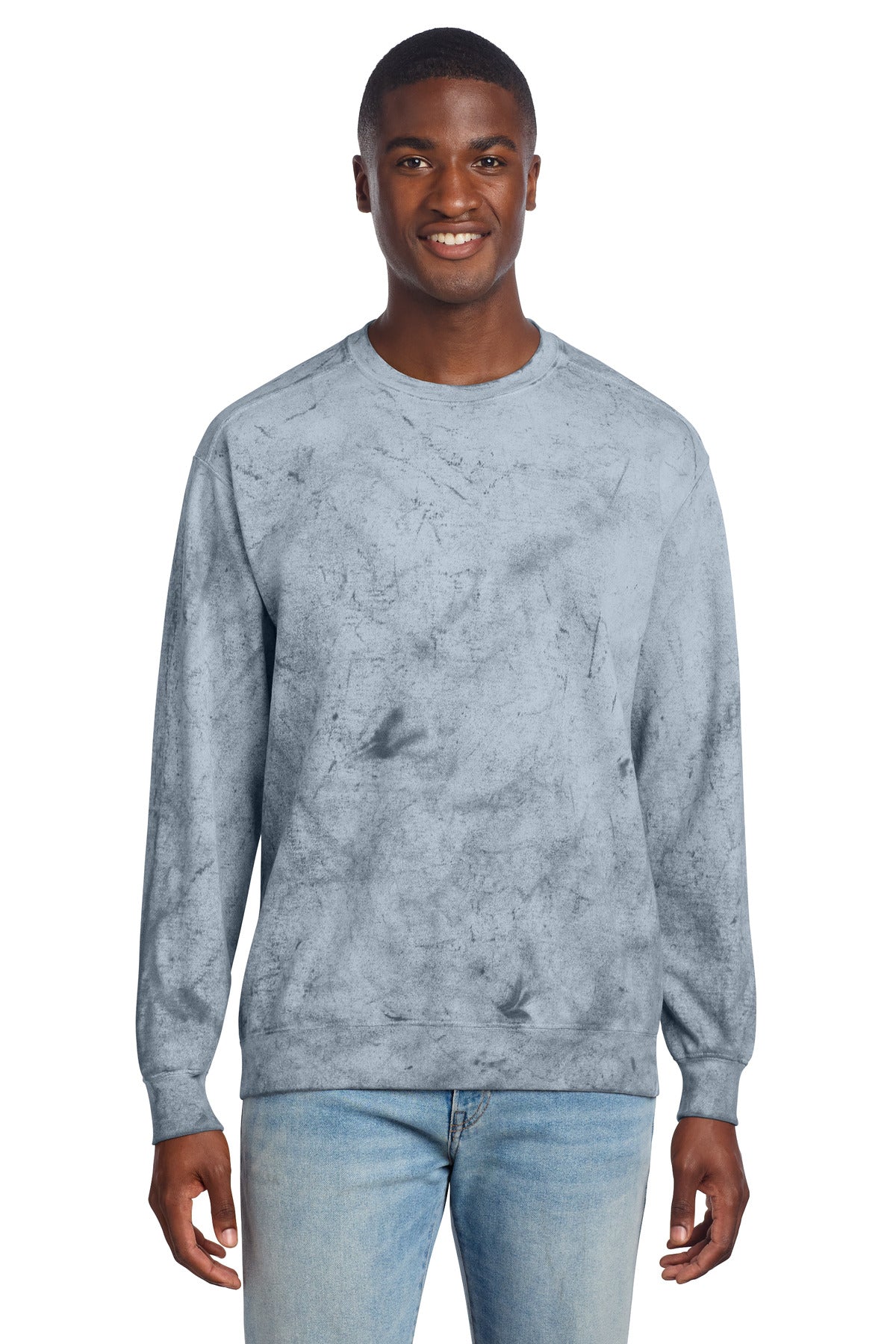 Custom logo Comfort Colors® Color Blast Crewneck Sweatshirt 1545 in Ocean