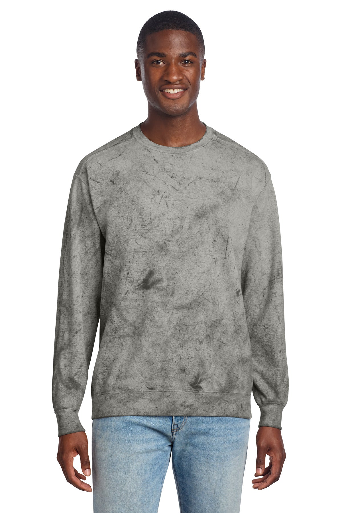 Custom logo Comfort Colors® Color Blast Crewneck Sweatshirt 1545 in Smoke