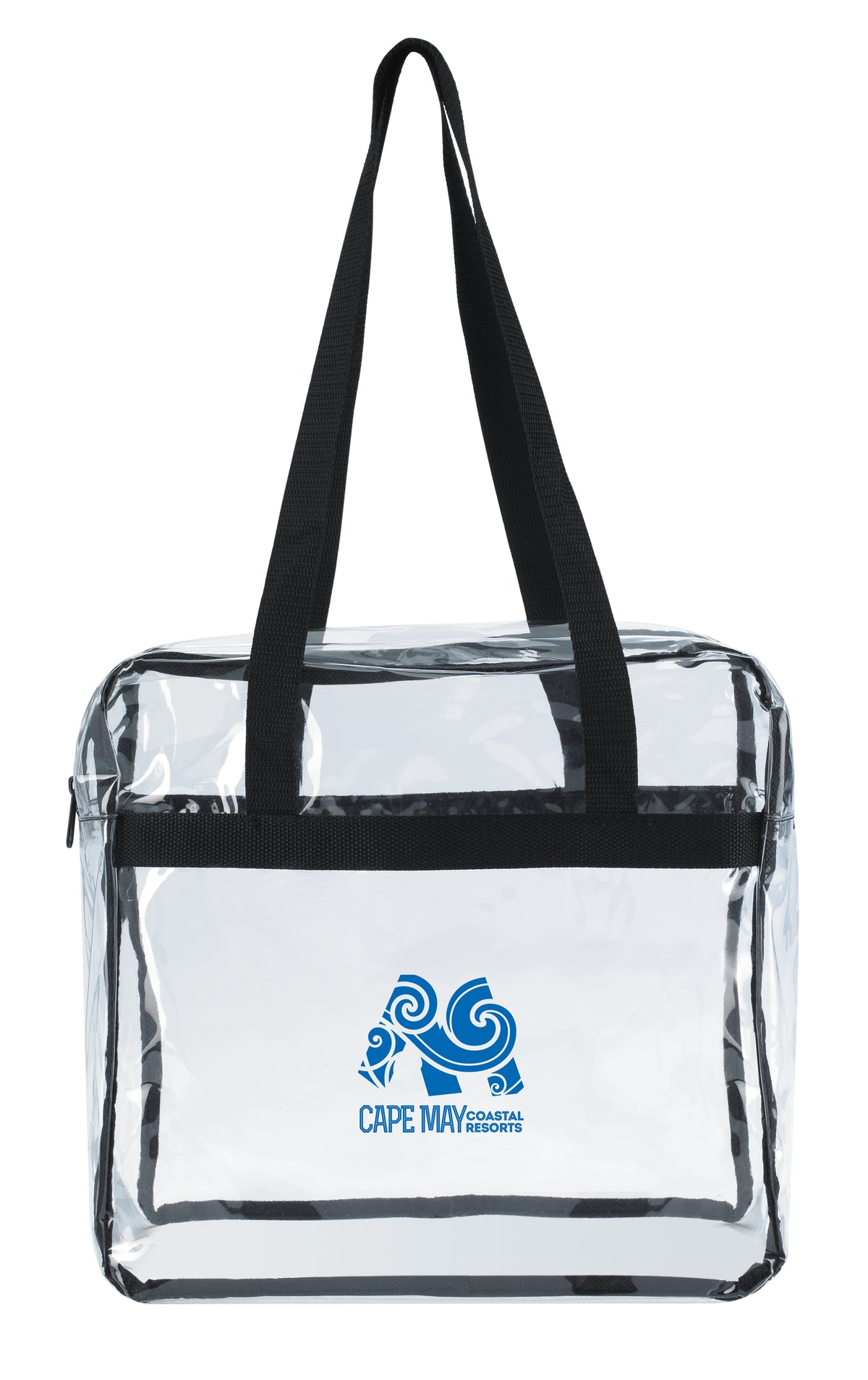 Custom logo Clear Zippered Tote