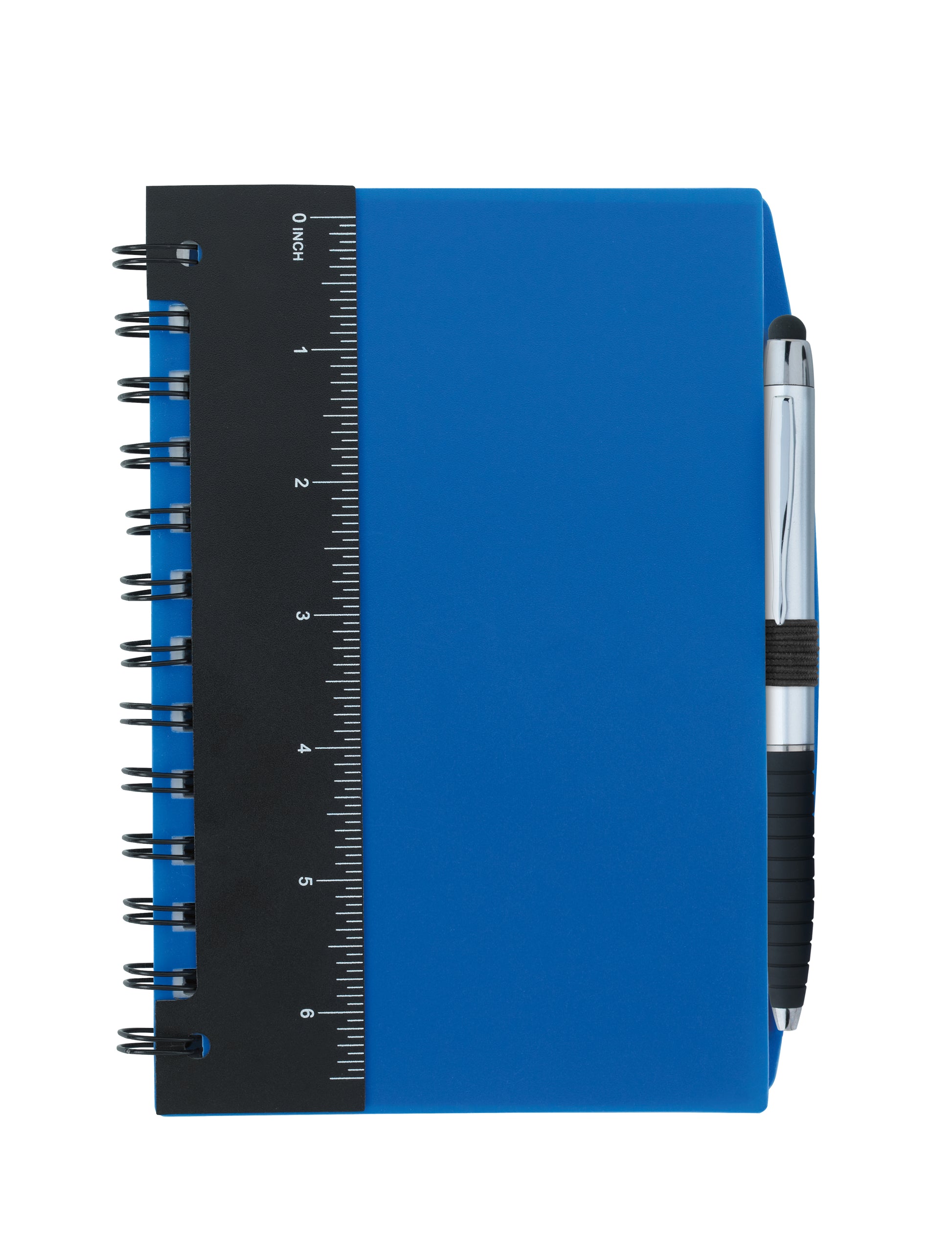 5” x 7” Ruler Notebook with Flags and Stylus Pen