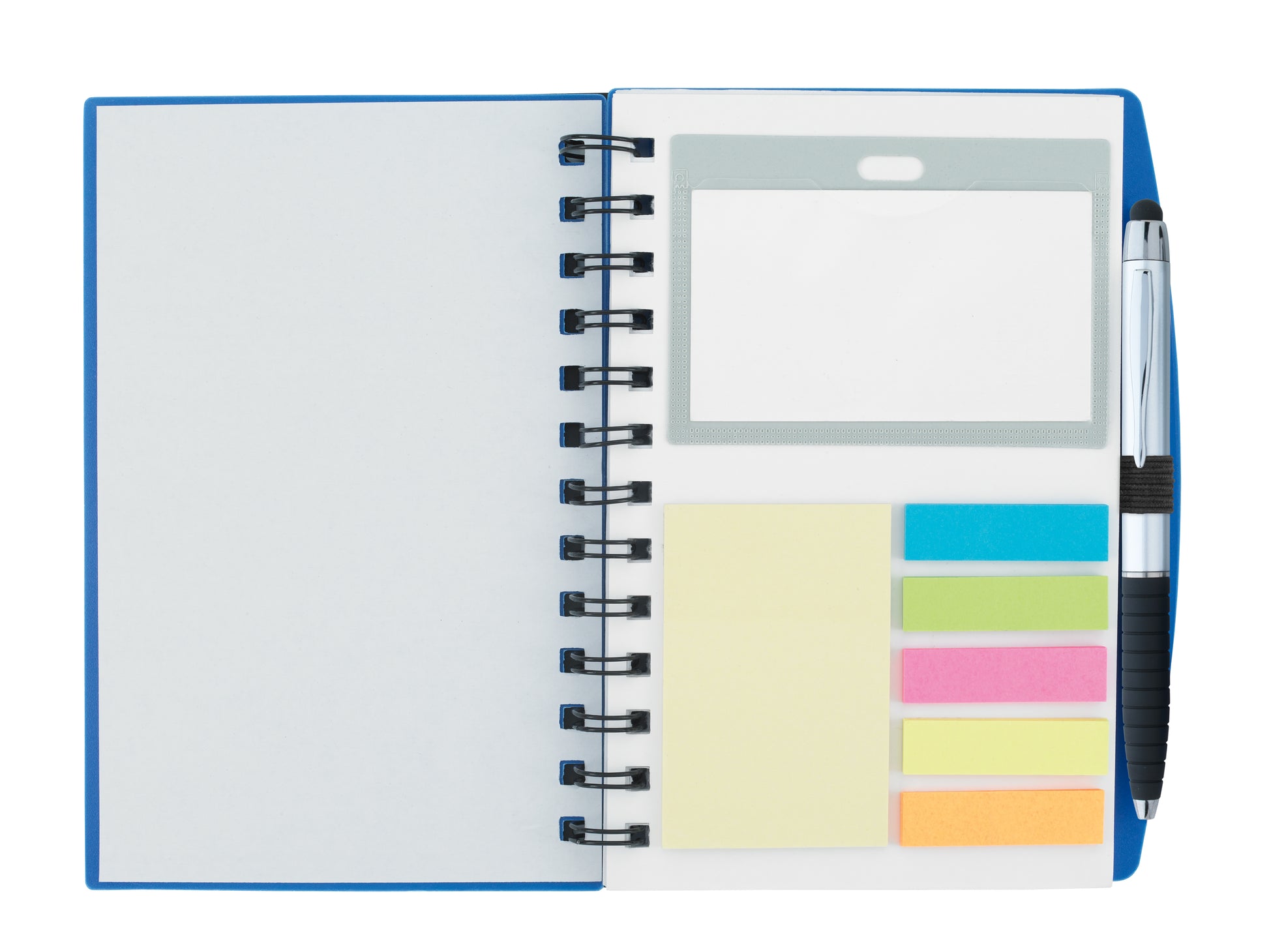 5” x 7” Ruler Notebook with Flags and Stylus Pen