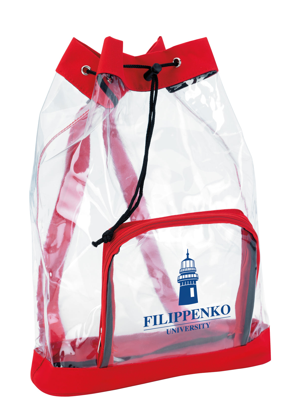 Custom logo Clear Cinch Backpack