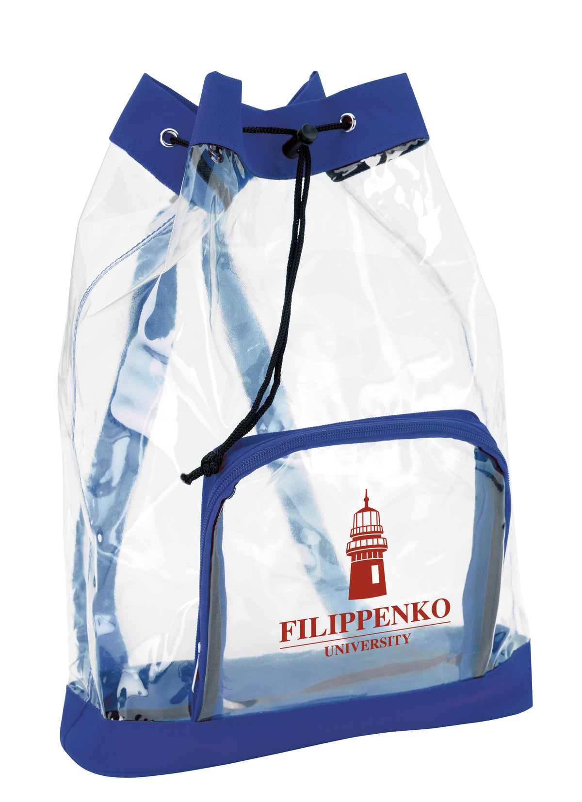 Custom logo Clear Cinch Backpack