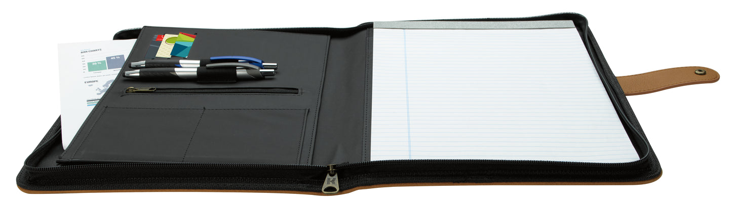 Natisino Zippered Padfolio