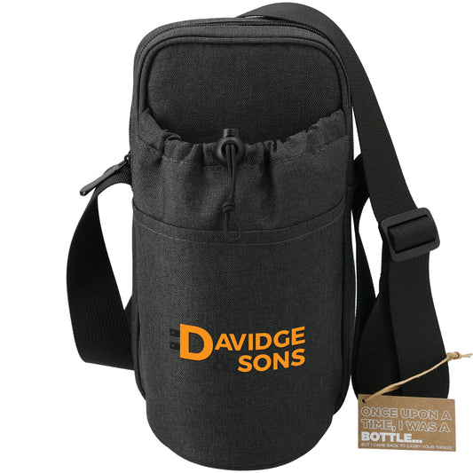 Custom logo Traver RPET Adjustable Bottle Sling Cooler w/Pouch
