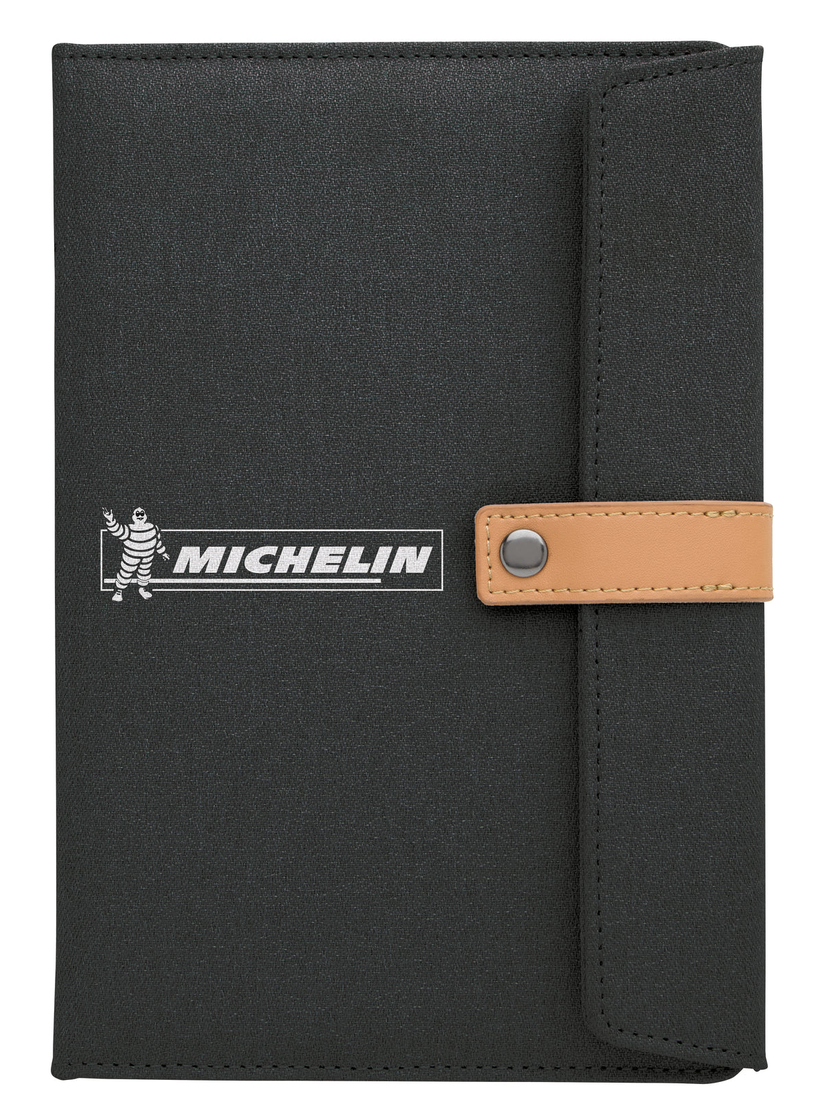 Custom logo Two-Tone Journal with Leather Closure