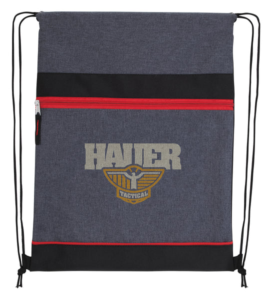 Custom logo RPET Two-Tone Drawstring Backpack