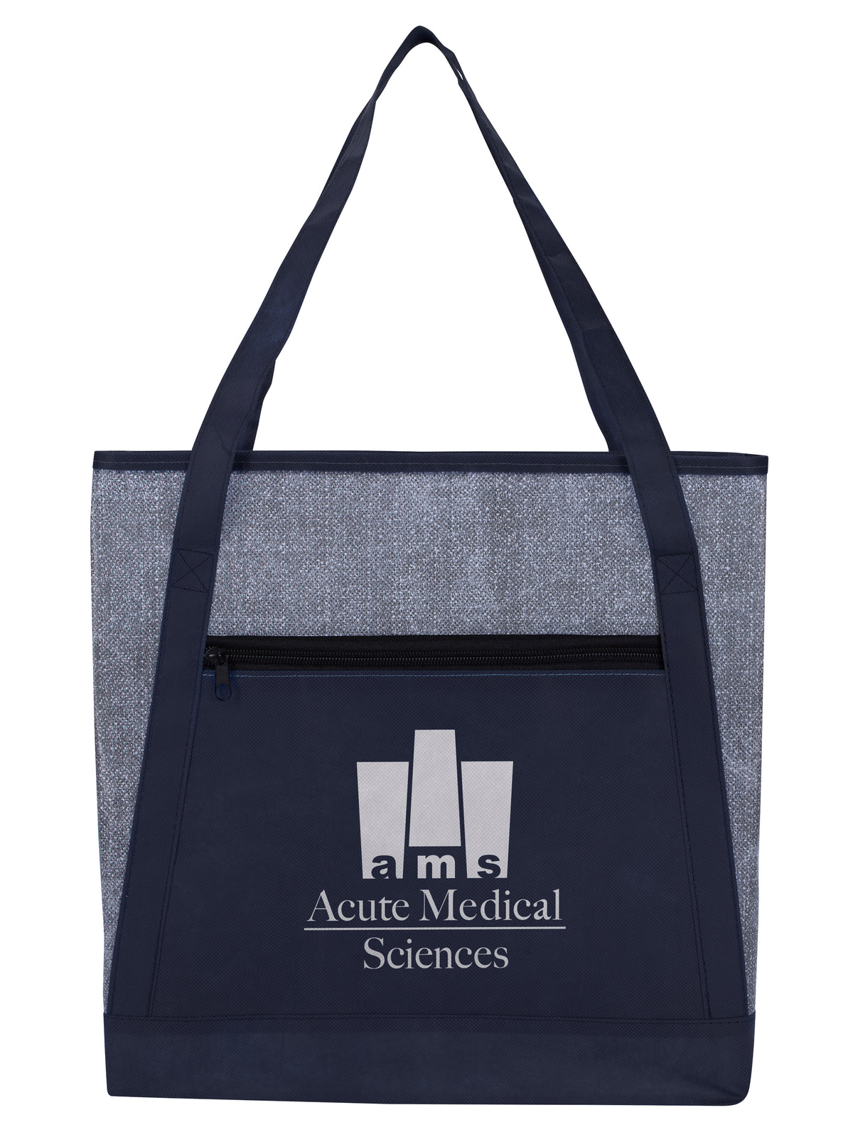 Custom logo Heathered RPET Non-Woven Tote