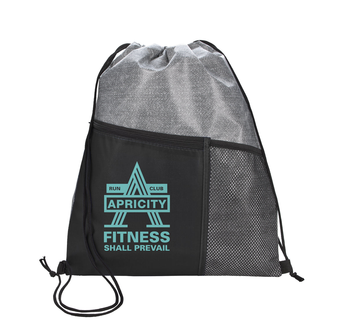 Custom logo Heathered RPET Non-Woven Drawstring Backpack