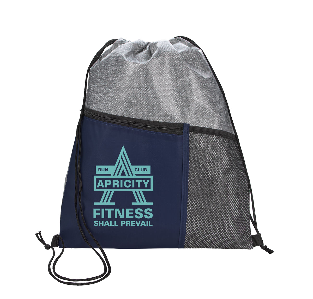 Custom logo Heathered RPET Non-Woven Drawstring Backpack